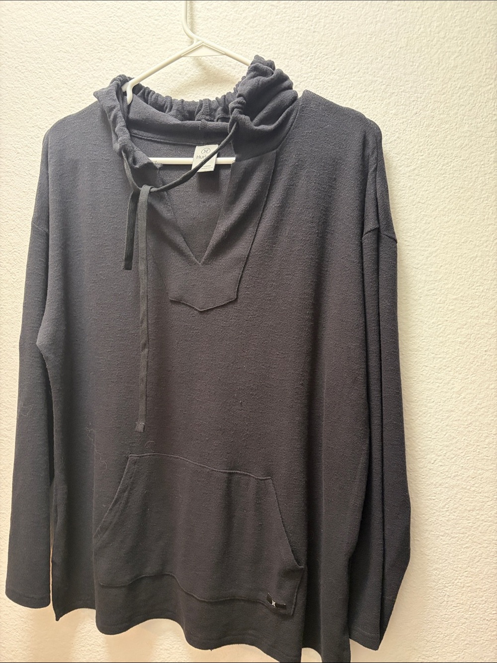 Hurley Black Women's Pullover Tunic with Drawstring Neck